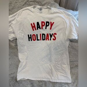 ‘Happy Holidays’ Festive Tshirt, Christmas Shirt